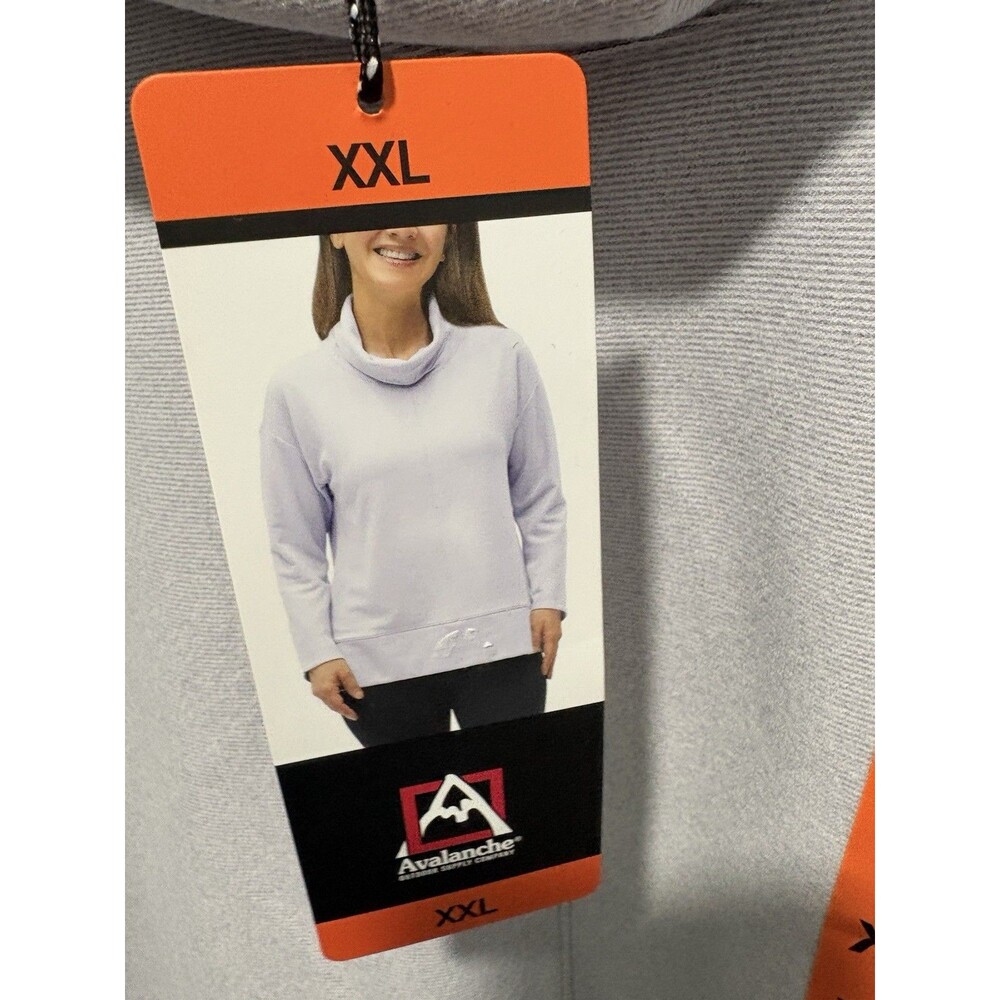 Avalanche Sweatshirt Womens Medium Grey Pullover Sweater Mock Neck